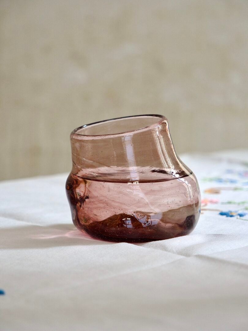 Rock Glass Framboise - bicchiere La Soufflerie in vetro riciclato