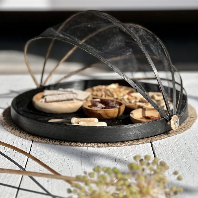Set di 3 campane copri alimenti color naturale - fatte a mano