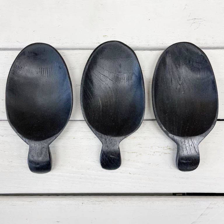 Ciotolina in Teak Spoon Nera - ciotolina artigianale in teak da Bali