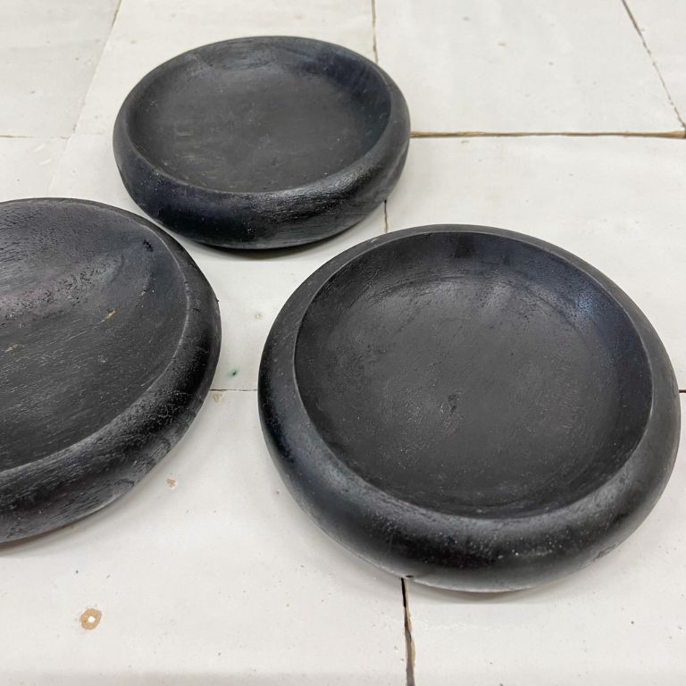 Ciotolina in Teak Bali Nera 9cm - ciotolina artigianale in teak da Bali